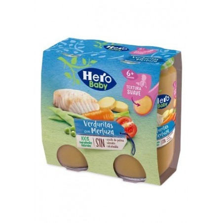 Hero Baby Tarritos Verduritas con Merluza 2 x 235gr
