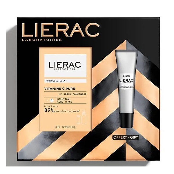 Lierac Cofre Sérum Vitamina C Pura 30 Ml + Fluido Corrector Ojeras Diopti 15 Ml