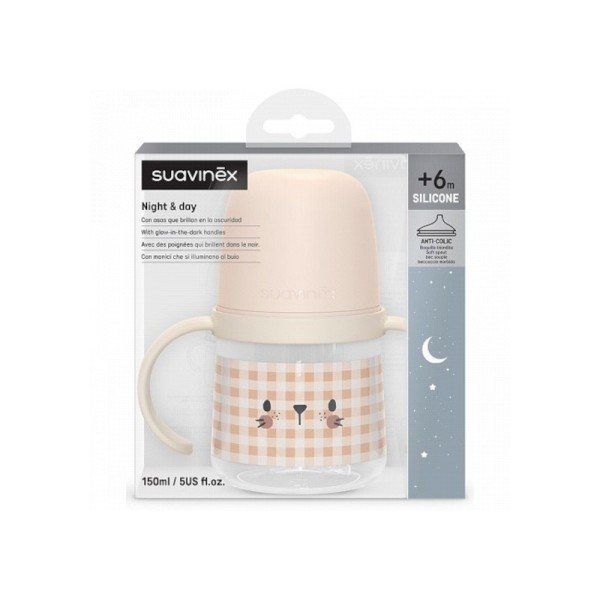 Suavinex Biberón First +4m Asas Antiderrame 150 ml