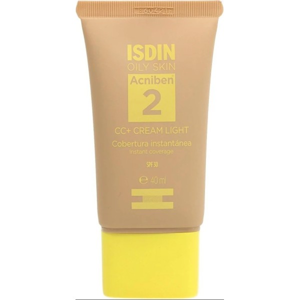 Isdin Oily Skin Acniben Cc+ Cream Color Light 1 Tubo 40ml